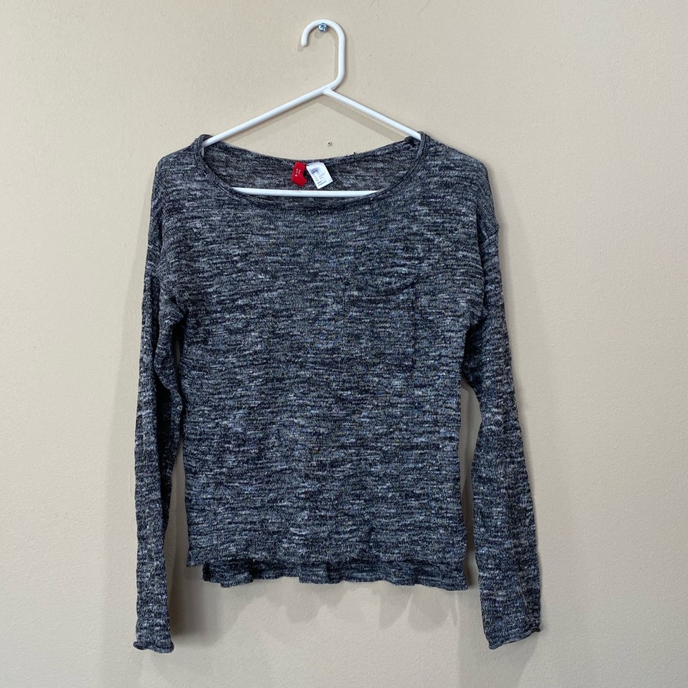 Grey crop top sweater. Loose to fit.
